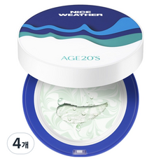 에이지투웨니스 카밍 롱프로텍션 나이스웨더 선 에센스 팩트 SPF50+ PA++++, 톤업, 12.5g, 4개