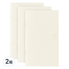 日本 MIDORI MD Notebook 輕量版 Set 3冊組 B6 Slim 筆記本, 2組, 方格