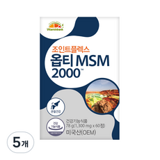 Vitaminbank Opti MSM 2000補充錠, 78g, 5個