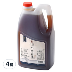 GENG YUAN 耕沅 頂級小磨香油 4桶 古法精製 香氣濃郁 提升料理風味, 2.8L