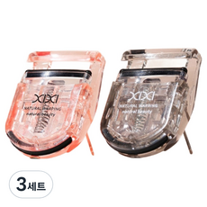 원티크 휴대용 속눈썹 뷰러 2종 세트, 3세트, 핑크, 블랙