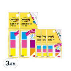 쓰리엠 분류용 필름 포스트잇 플래그 680-6AN 2p + 683-6AN 3p 세트, 3세트