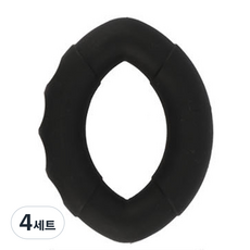 플씨드 실리콘 고급형 악력기 상급, 블랙, 4세트