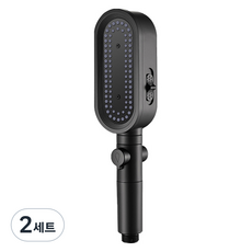 쏠라 다기능 샤워기 헤드, 2개, 블랙