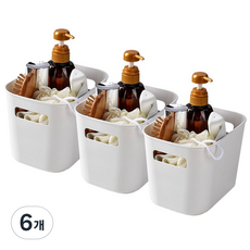 MONACO OLIVE Let's Easy 現代白色整理盒 中型, 單一顏色, 6個