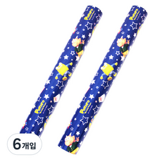 투영디자인 뽀로로 포장지 중 37.5 x 1800 cm, 네이비, 6개