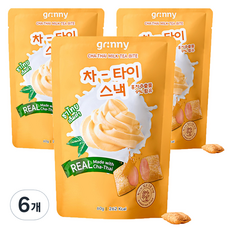 그리니 크림 바이트 차타이 스낵, 60g, 6개