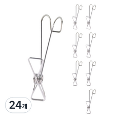 리빙홈디테일 다용도 후크 집게 대형 HXC-006, 24개