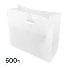 베스트팩 HD 무지 비닐 쇼핑백 소 23 x 12 x 35 cm, 화이트, 600개