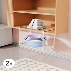 Home&On 掛式廚房層架 水槽整理架 中型 32cm, 白色, 2個
