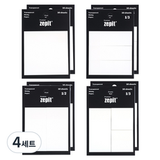 POPO FANCY 高級描圖紙 半透明 ZEPIT 自黏便條紙 4款 x 30張 x 2個組, 4套, 分隔組