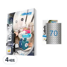 올바른라벨 은색방수라벨 레이저용 원형, 70칸, 100개