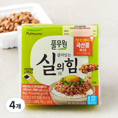 풀무원 살아있는실의힘 국산콩생나또, 49.5g, 2개입, 4개