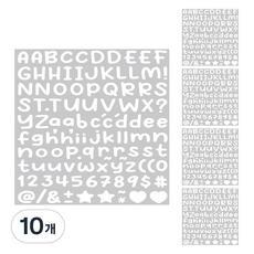 Daily Nest 迷你裝飾貼紙 12.8 x 17.2 cm, 白色, 10個