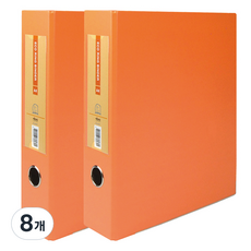 마이다스 D링 바인더 파일 명찰형 7cm 3공 A4, 주황색, 8개