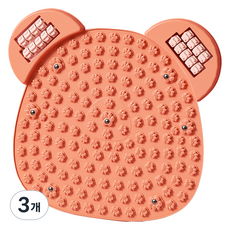 올인셀 데일리 발지압 매트 51 x 48.5 cm, 3개, 오렌지