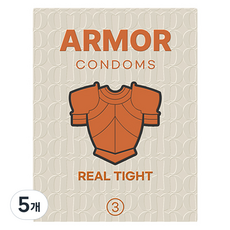 아머 리얼타이트 밀착형 콘돔, 3개입, 5개