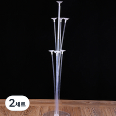 WOW PARTY KOREA 透明氣球支架 7件組, 白色, 2套