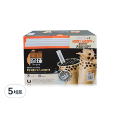 헤이탕쩐주 브라운슈가 버블티 믹스 270g + 브라운펄 6T 210g 세트, 480g, 1개입, 5개