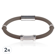 U&U 矽膠手環腕帶 棕色, 2個