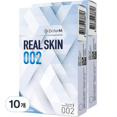 닥터포엠 리얼스킨 002 슬림핏 일반형 콘돔, 10개입, 10개
