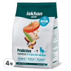 이즈칸 캣 프로액티브 어덜트케어 사료, 4개
