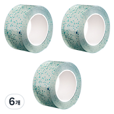 알로데 스팽글 버블 양면테이프 5cm x 3m, TYPE02 그린, 6개