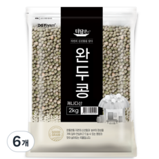 더담은 완두콩, 2kg, 6개