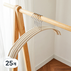 Modern House ON防滑不留下衣服痕跡的圓形衣架, 25個, 燕麥色