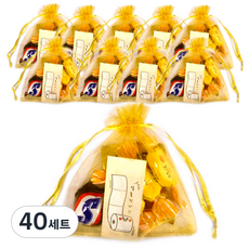 민트바 행운의 합격기원 골드 주머니 간식선물세트, 61g, 40세트
