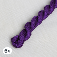 마켓피아 자수 DIY 코어사 편조 다용도 끈 1mm x 24m, 보라색, 6개