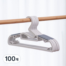 EZLIVING 防滑衣架, 100個, 白色