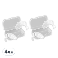 Dodorich 降噪睡眠耳塞 雙邊白色 + 收納盒套組, 4套