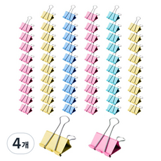 마다꾸미 사무용 바인더 더블클립 랜덤발송, 15mm, 60개입, 4개