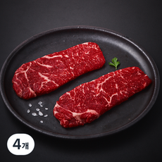 한우 채끝 1등급 구이용 (냉장), 4개, 200g