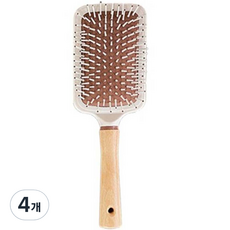 블루리빙 나무 머리 빗, 사각, 4개