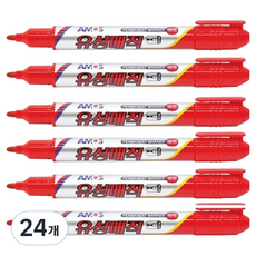 AMOS 阿摩司 油性麥克筆 1~2mm, 紅色, 24個