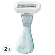 Soksokchaeum 女性用腿部除毛刀 便攜式 藍色 9 x 5 cm, 2個, 1入