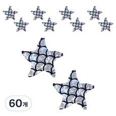 켈본 스페셜 패턴 니플패치 실버 불가사리 홀로그램, 60개