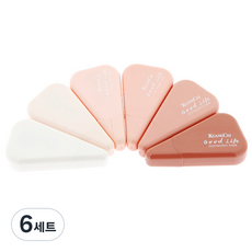 KUANGCAI 그라데이션 삼각 수정테이프 6종 세트, 로즈핑크, 6세트
