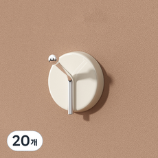 피어니스트 Y자형 다용도 접착 무타공 걸이, 20개, 화이트