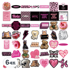 미소로운 노트북 스티커 49종 세트, style5, 6세트