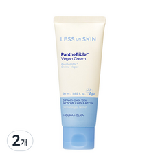 HOLIKA HOLIKA LESS ON SKIN Vegan D-泛醇10%鎮靜舒緩霜, 50ml, 2條