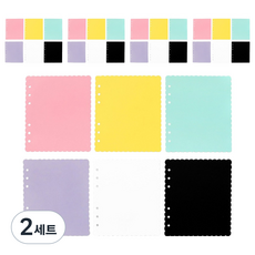 enul 寬版6孔餅乾補充內頁 A6 6款 x 5p 套組, 2套