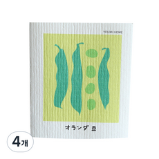 All High 印花設計抹布 27 豌豆夾, 4個, 1入