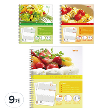 Heemangnote 餐飲業 銷售 營業額 帳本 PP 彈簧筆記本 隨機出貨, 1入, 9個