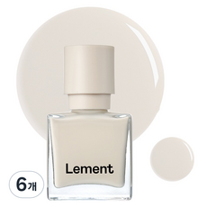 Lement 彩色指甲油, 9.5毫升, 6個, 63 香草白
