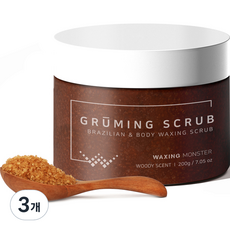 라몽 왁싱몬스터 브라운 슈가 그루밍 스크럽, 200g, 3개