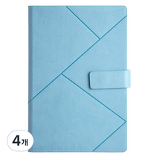 Madakkumi 商務辦公用高級筆記本 A5日誌 A款, 06 天藍色, 4個