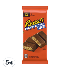 Reese's 牛奶巧克力 花生醬夾餡棒, XL, 12片, 120g, 5條